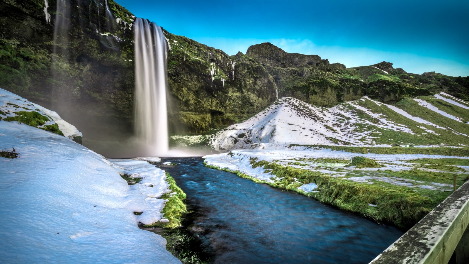 Скачать обои сельяландсфосс, seljalandsfoss, водопад, водные ресурсы, природа