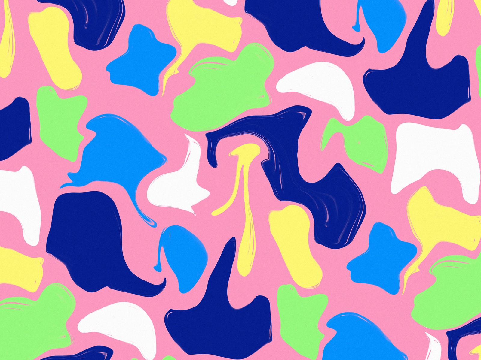 A close up of a colorful abstract painting of shoes (pattern, azure, art, pink, magenta)