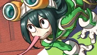 Tsuyu Asui en acción de Mi héroe academia