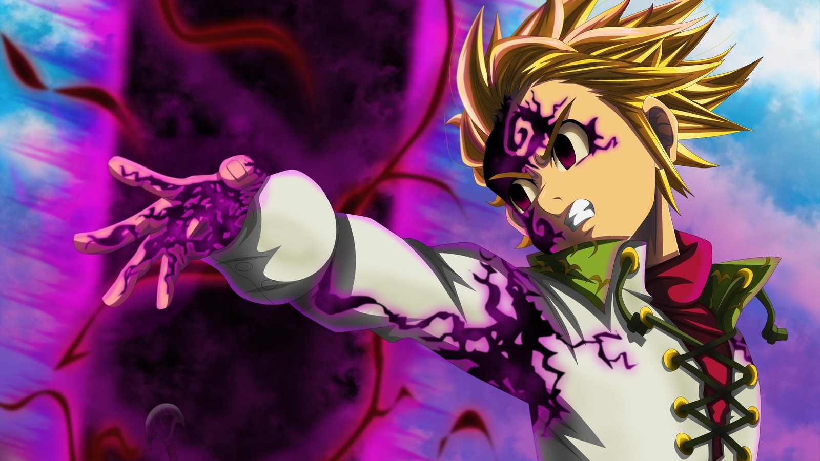 Lade dämonenmarkierung, nanatsu no taizai, die sieben todsünden, the seven deadly sins, anime Hintergrund herunter