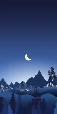 mountain, snow, ios, atmosphere, moon