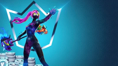 Galáxia do Fortnite: Battle Royale com Equipamento Cósmico