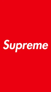 Bold Red Supreme Logo Wallpaper