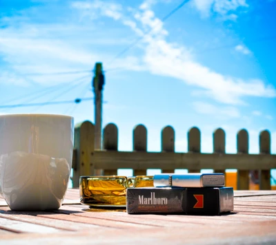 noir, nuages, café, ciel, marlboro