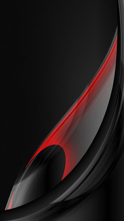 Design curvo abstrato vermelho e preto