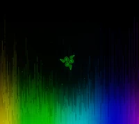 Espectro cromático vibrante con logo de Razer