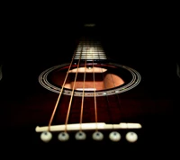 acoustique, noir, classique, guitare, instrument