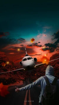 alone, plane, traveling wallpaper