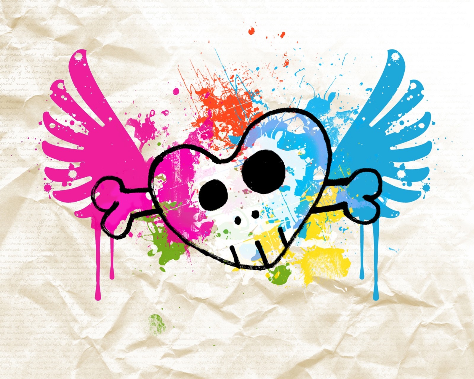 colorful, design, emo, fun, heart wallpaper