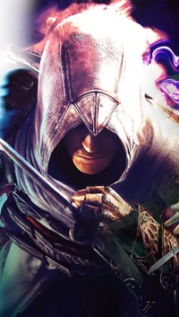 Assassin in Hooded Stealth with Blade Ready