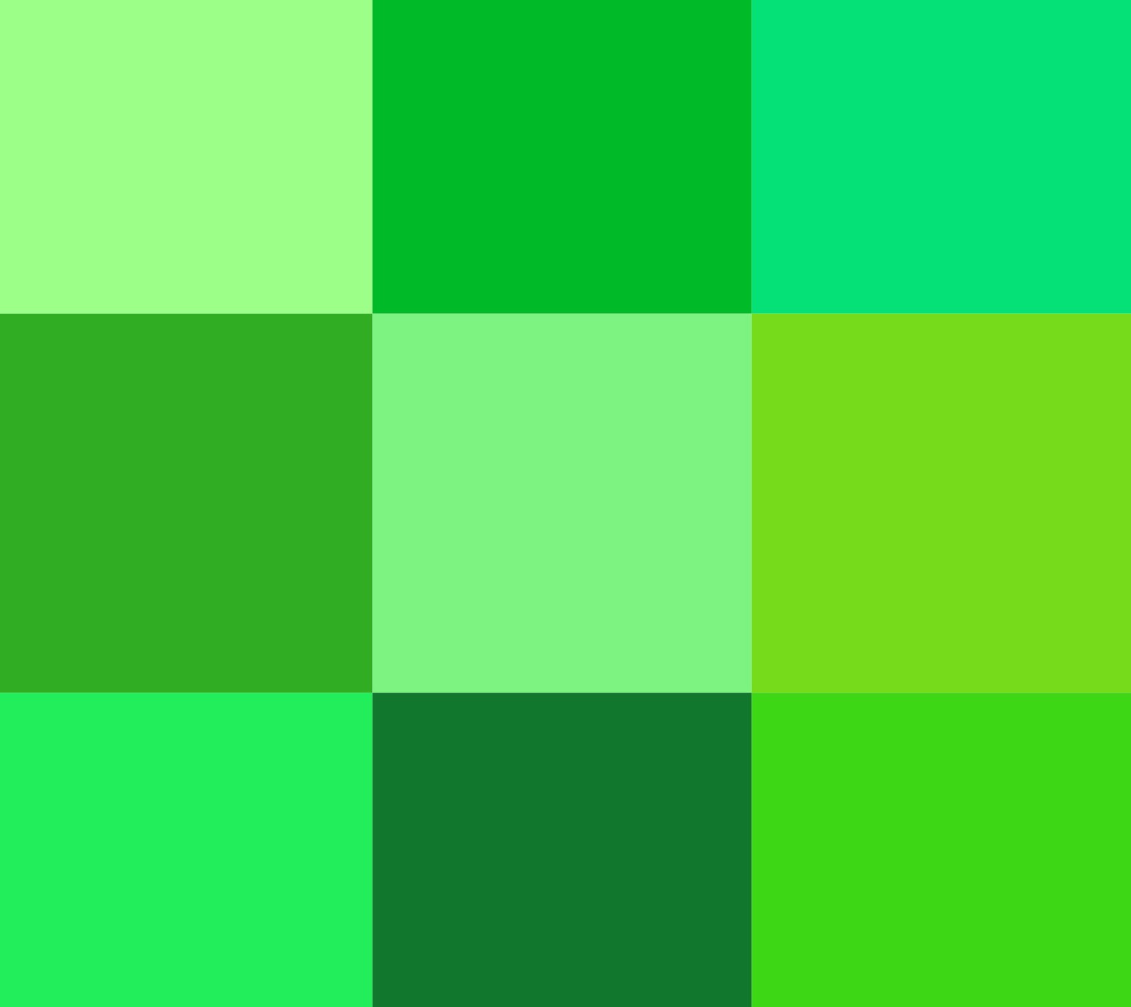 A close up of a green and green color palette with a white background (abej, beograd, green)