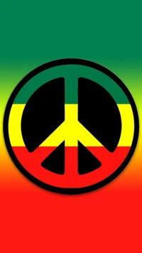 Colorful Peace Symbol Inspired by Bob Marley