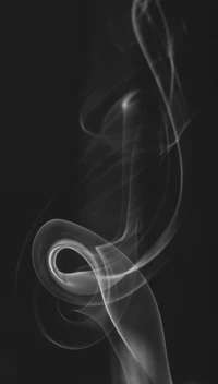 Elegantes remolinos de humo en blanco y negro