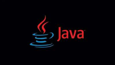 Логотип Java на черном фоне - Минималистичный технологический дизайн