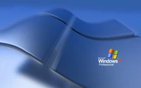 Classic Windows XP Logo in a Modern 5K Background