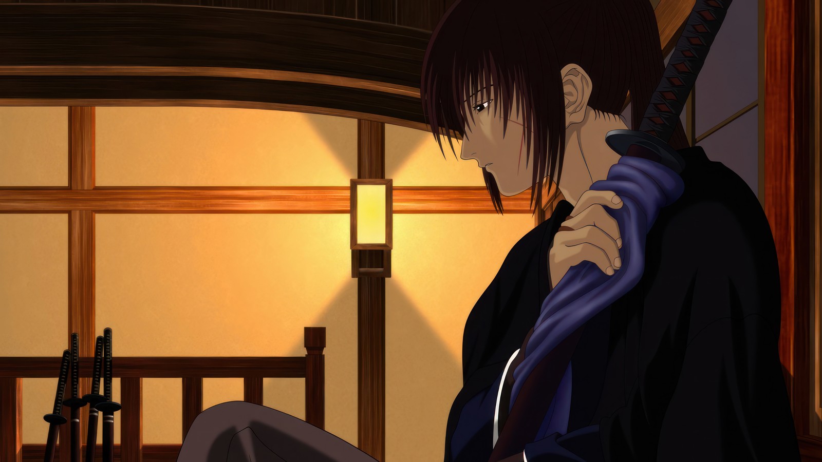 Baixar papel de parede kenshin himura, rurouni kenshin, meiji kenkaku romantan, anime, samurai x