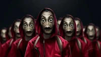 Masked Robbers in Red: Iconic Imagery from 'Money Heist'