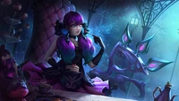 gwen, gothic, league of legends, video game, art wallpaper