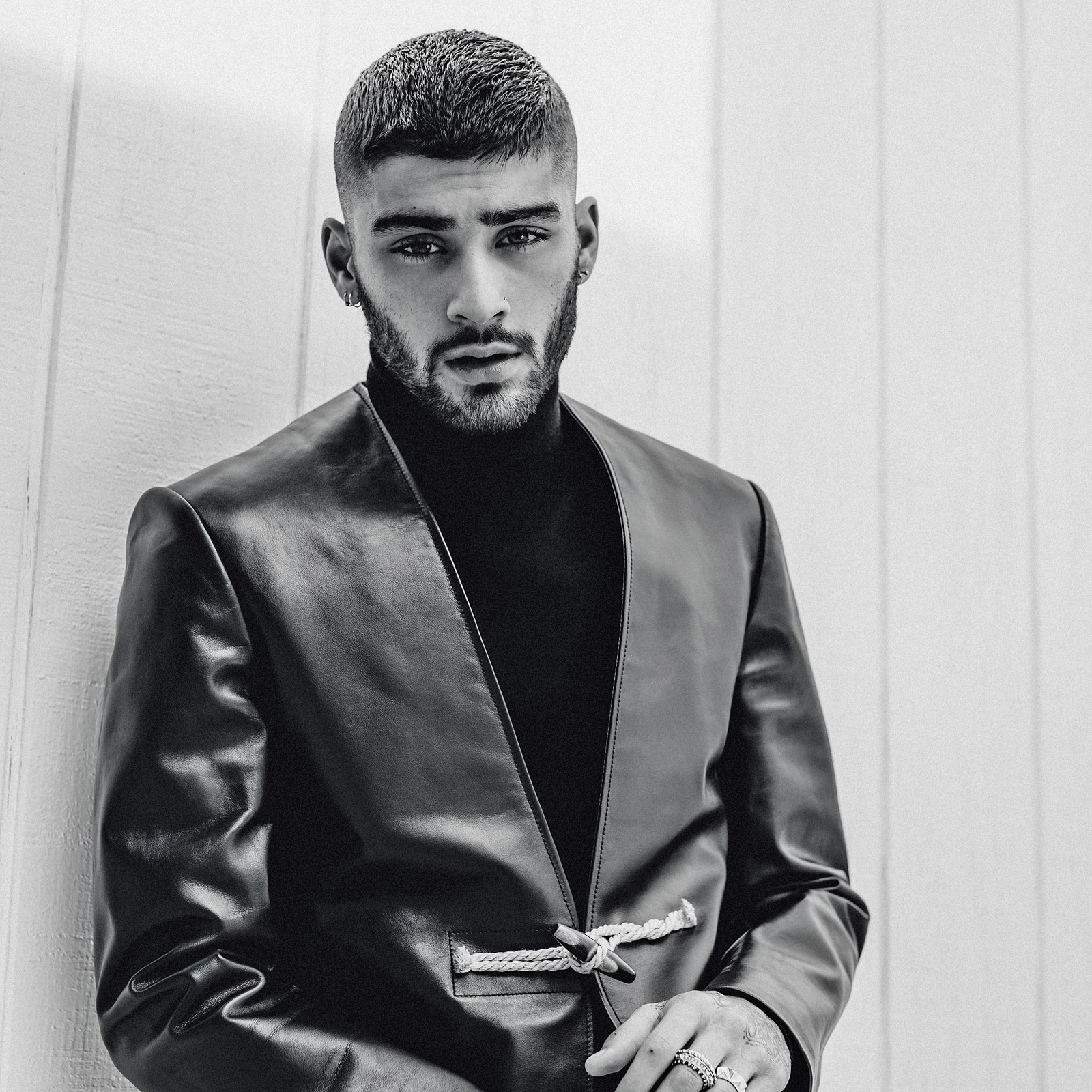 Скачать обои зейн малик, zayn malik, монохром, английский поп певец, 5k