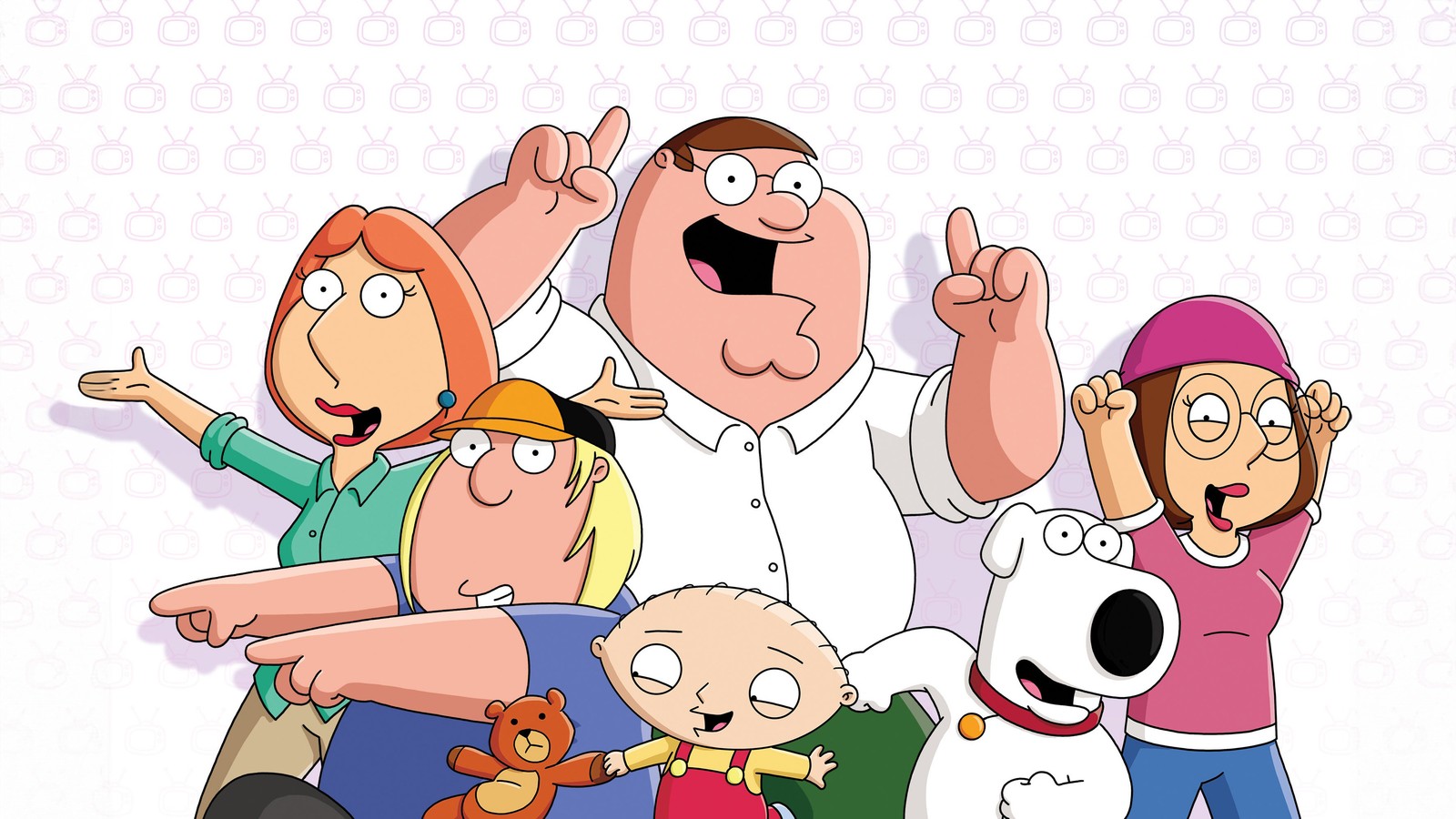 Мультяшная семья с собакой и мужчиной и женщиной (гриффины, family guy, мультфильм, сериал, питер гриффин)