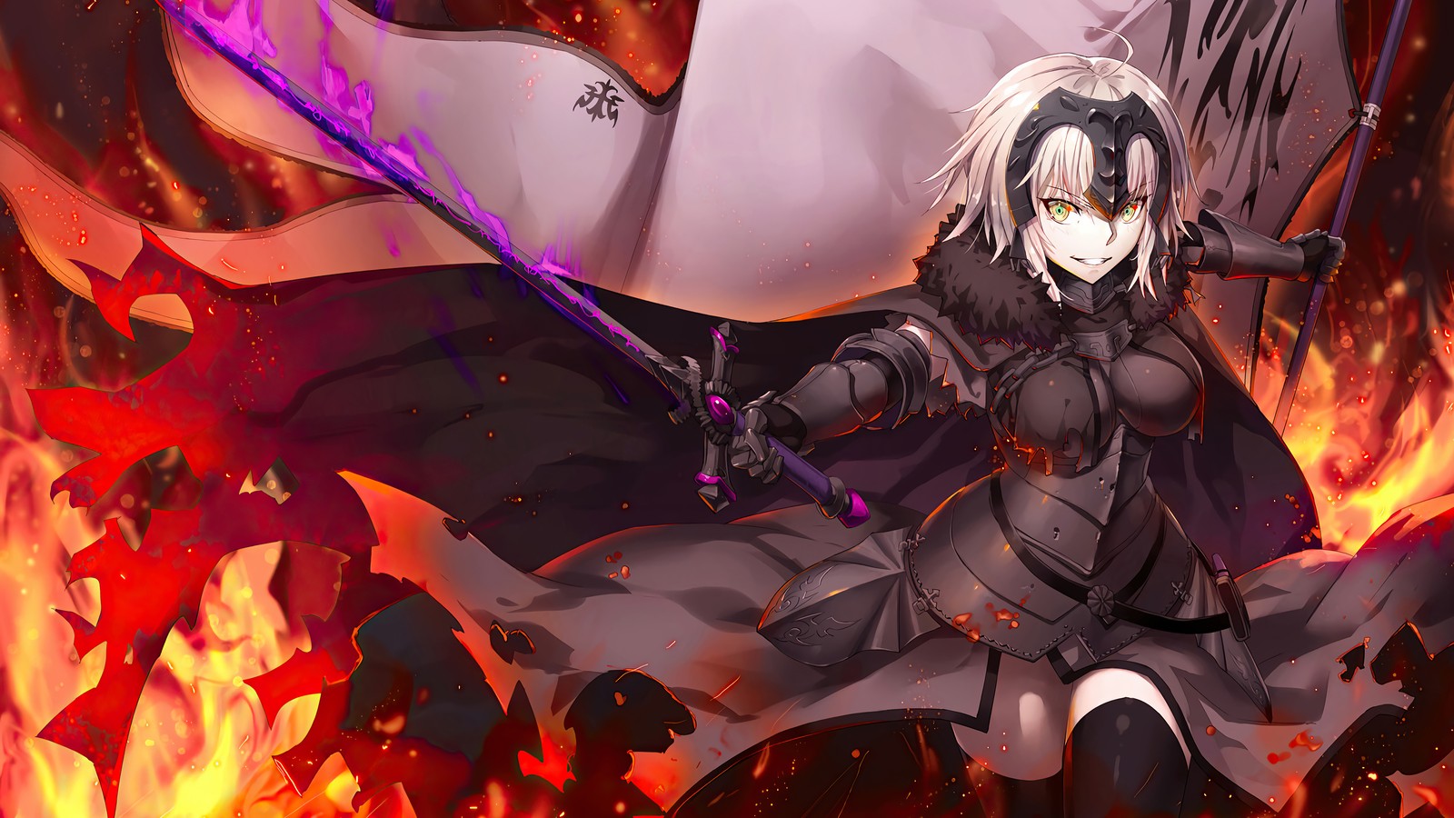 jeanne d arc, alter, fate grand order, fgo, video game wallpaper