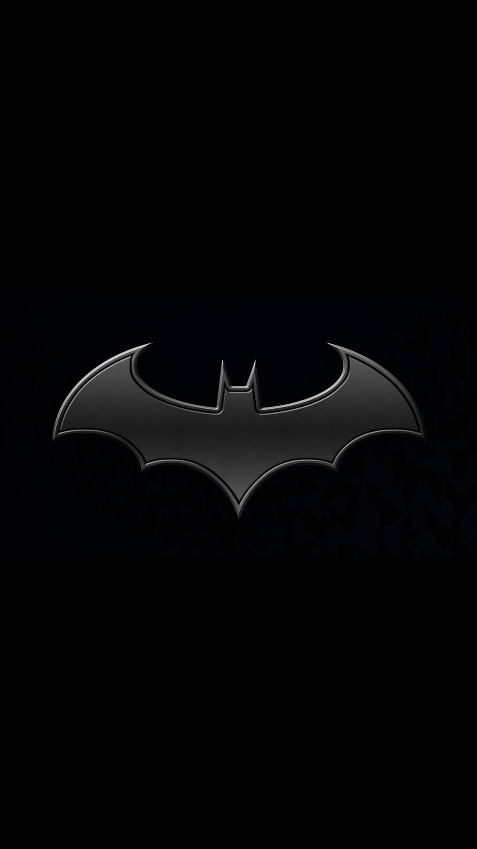 Logo de batman en un fondo negro (batman, logotipo)