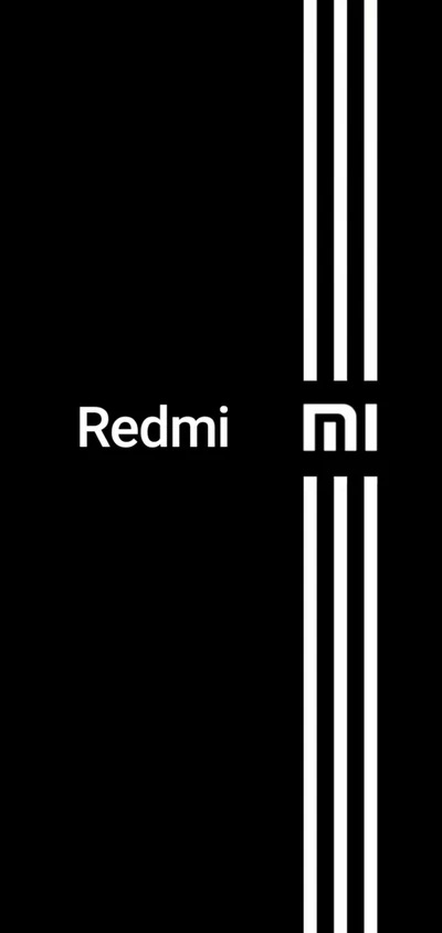 Redmi-Logo auf schwarzem Hintergrund