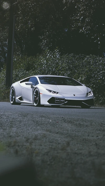 720p, huracan, lamborghini, supercoche, blanco