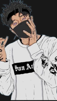 crazy rapper, rapper, scarlxrd, scream rapper, screamer wallpaper