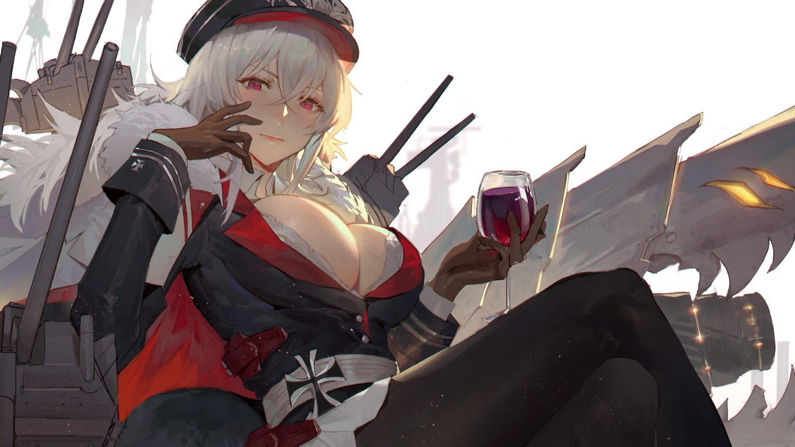 Скачать обои аниме девочки, азур лейн, azur lane, видеоигра, граф цеппелин