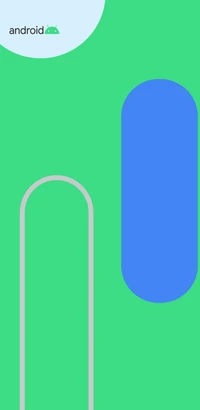 Vibrant Android Graphics: Electric Blue and Grass Green Parallels