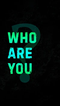 Electric Blue Graphic T-Shirt Design: Who Are You?