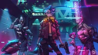 Cyberpunk Heroes: A Bold Stand in a Neon City