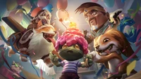 Amumus Überraschungsparty: Eine fröhliche Feier mit Freunden in League of Legends