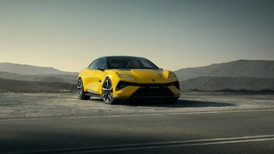 Lotus Emeya: 2024 Electric Hypercar in Stunning Landscape