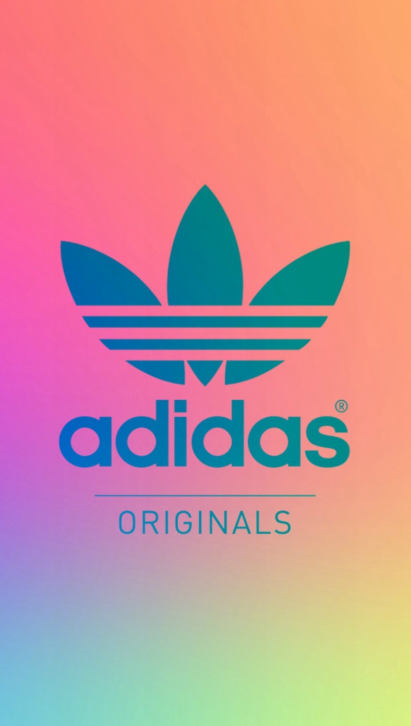 Логотип adidas originals на красочном фоне (цвета, логотип)