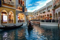 blue, boat, gondola, italy, relax