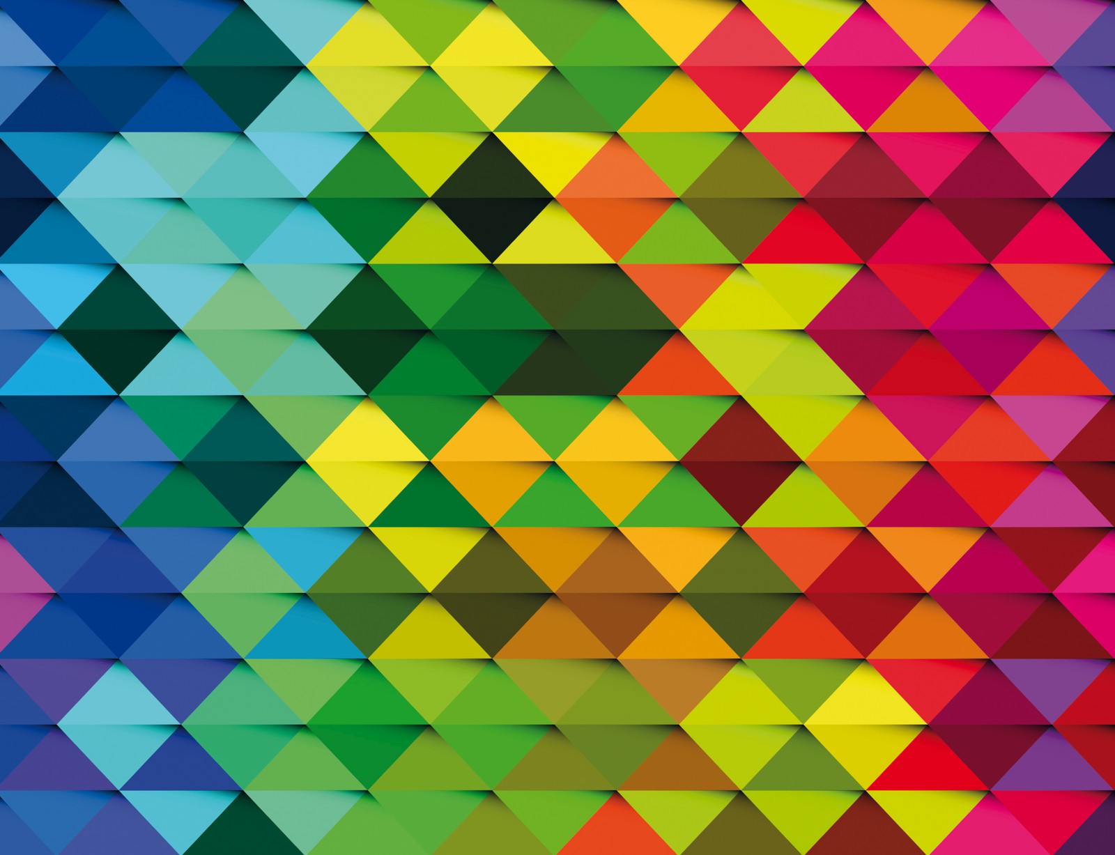 A colorful geometric pattern with many triangles (triangle, pattern, line, symmetry, design)