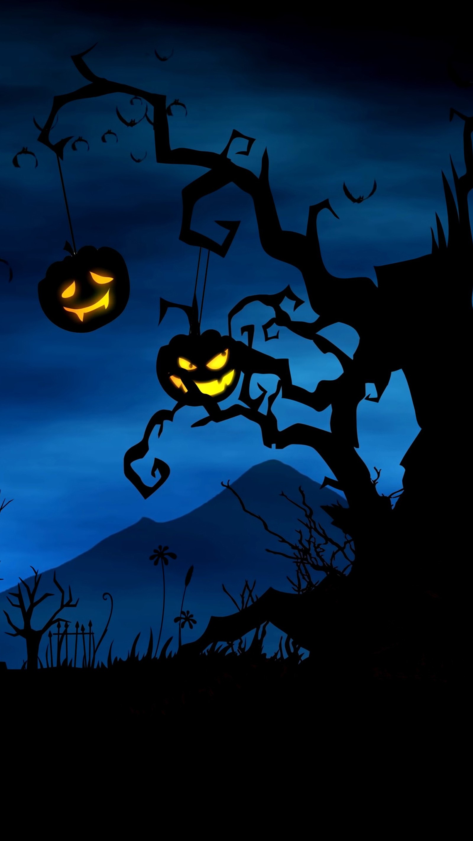 helloween, android, branch, darkness, jack o lantern wallpaper