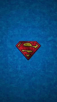 Logotipo do Superman em fundo azul texturizado