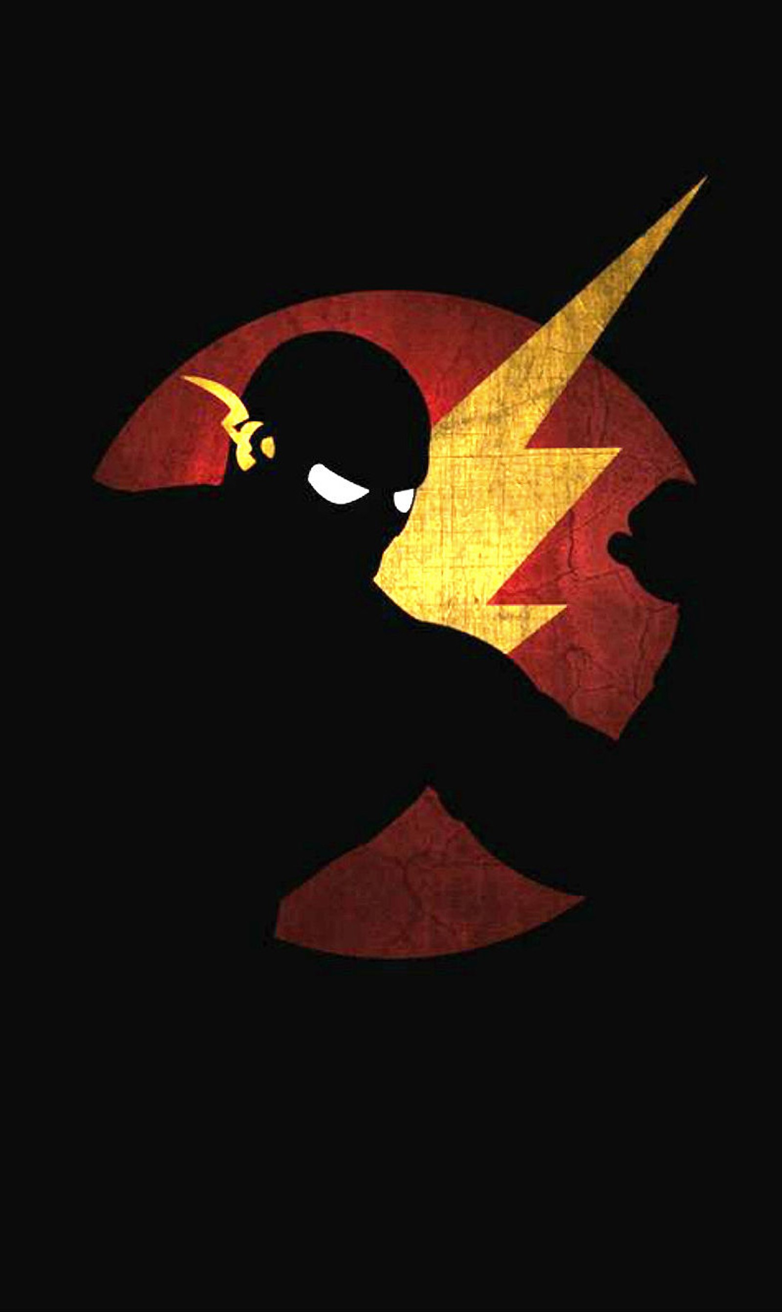 A black and yellow flash logo with a red circle in the background (black, comic, comics, cw, dc)