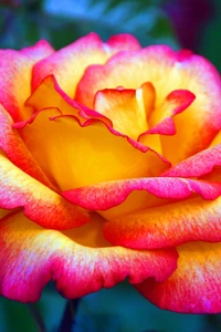 rose, jaune