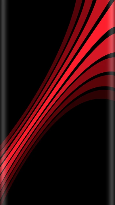 Dynamic Red Stripes on Black Abstract Background