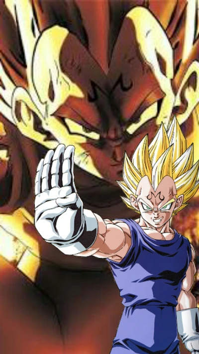 Majin Vegeta mit Ballkraftpose