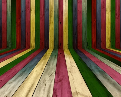 Colorful Abstract Wooden Stripes Background