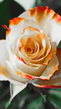 rose, white