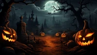 halloween, holiday, night, jack o lantern, pumpkin wallpaper