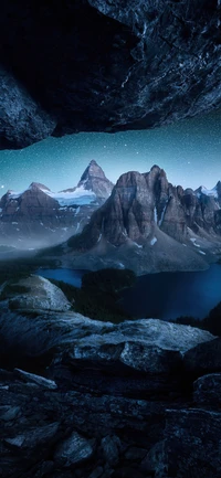 Majestic Highland Landscape Under a Starry Sky