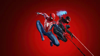 Homem-Aranha: Miles Morales e Peter Parker em ação