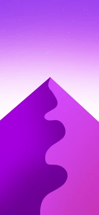 Magenta Slope of a Purple Triangle Against a Gradient Sky